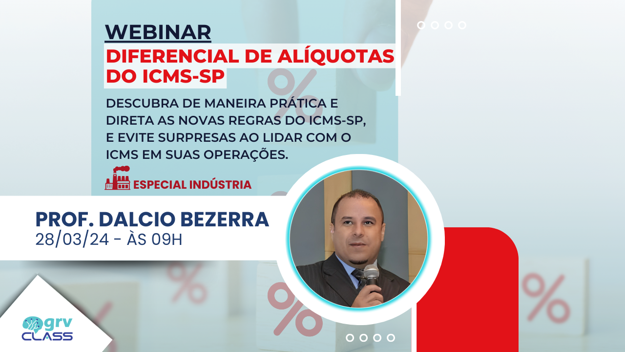 WEBINAR - Diferencial de alíquotas do ICMS-SP